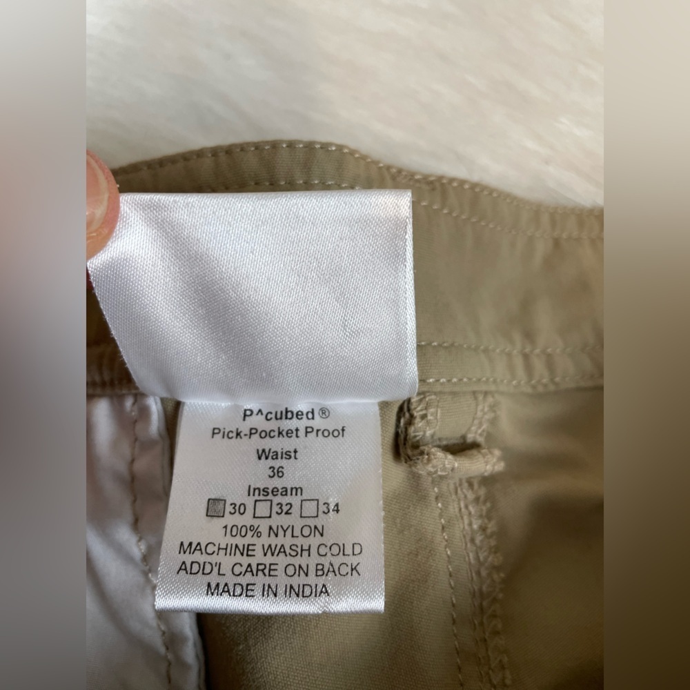 Clothing Arts Pick Pocket Proof Men's Tan Pants 36 30 - Picture 8 of 15